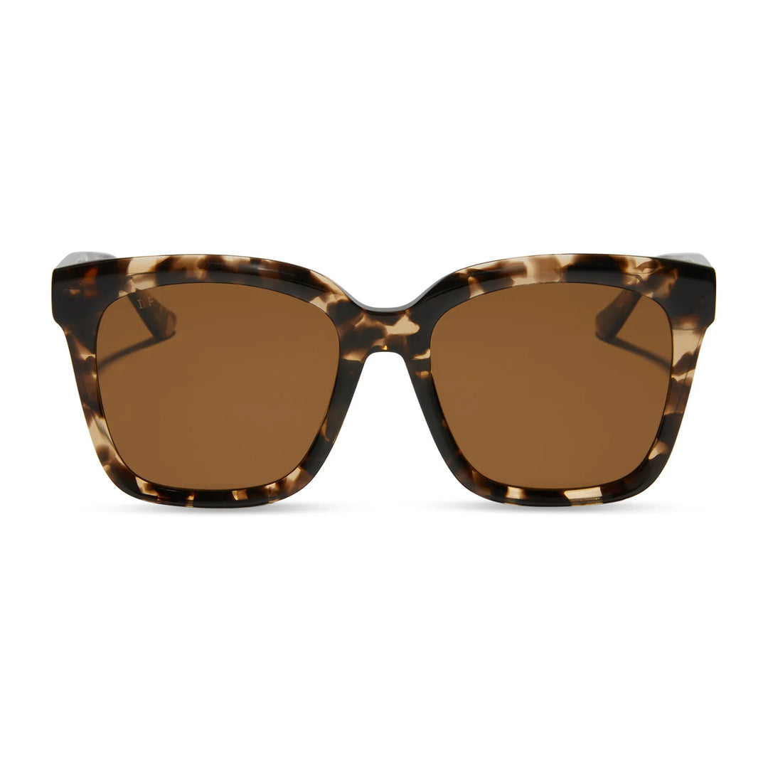 DIFF Meredith Espresso Tort Brown Polarized Sunglasses