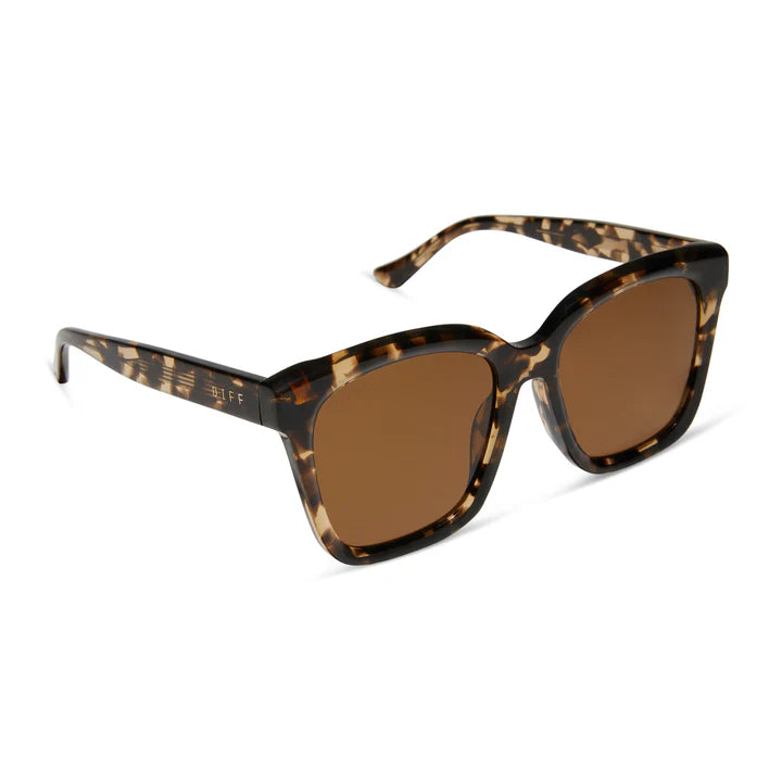 DIFF Meredith Espresso Tort Brown Polarized Sunglasses1