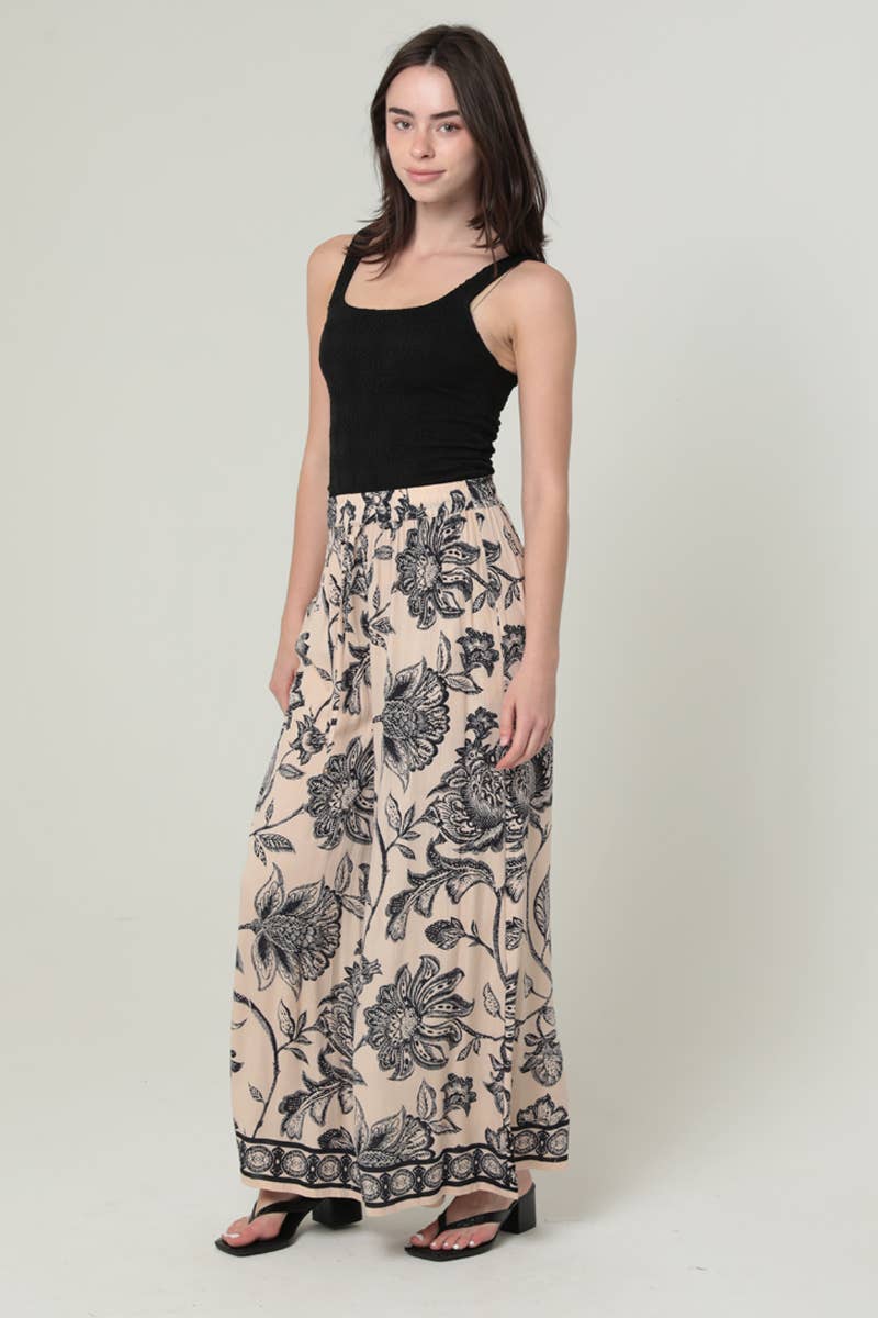 Angie Printed Wide Leg Pants