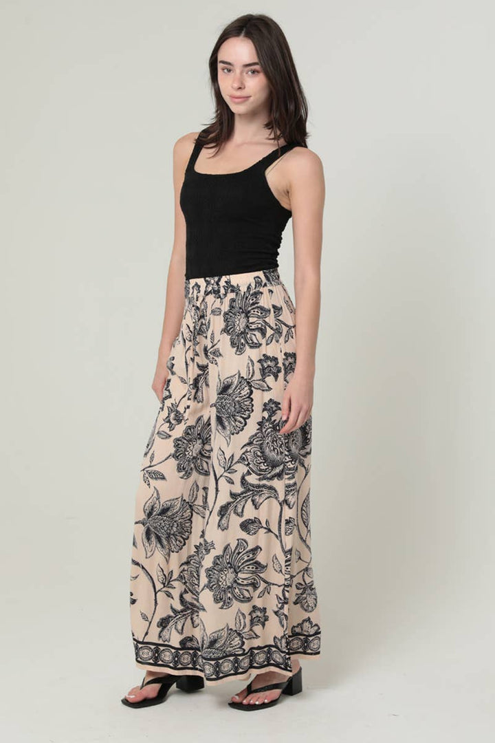 Angie Printed Wide Leg Pants