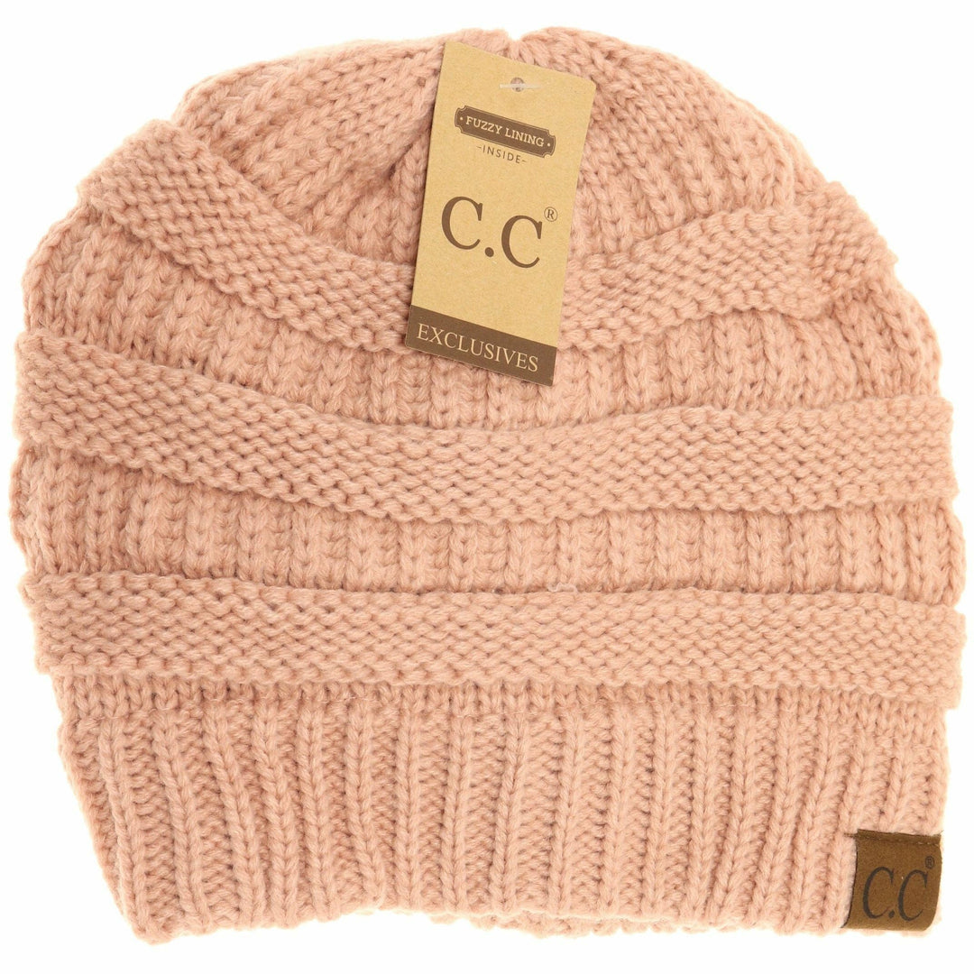 C.C Beanie Fuzzy Lined Cc Beanie Hat25