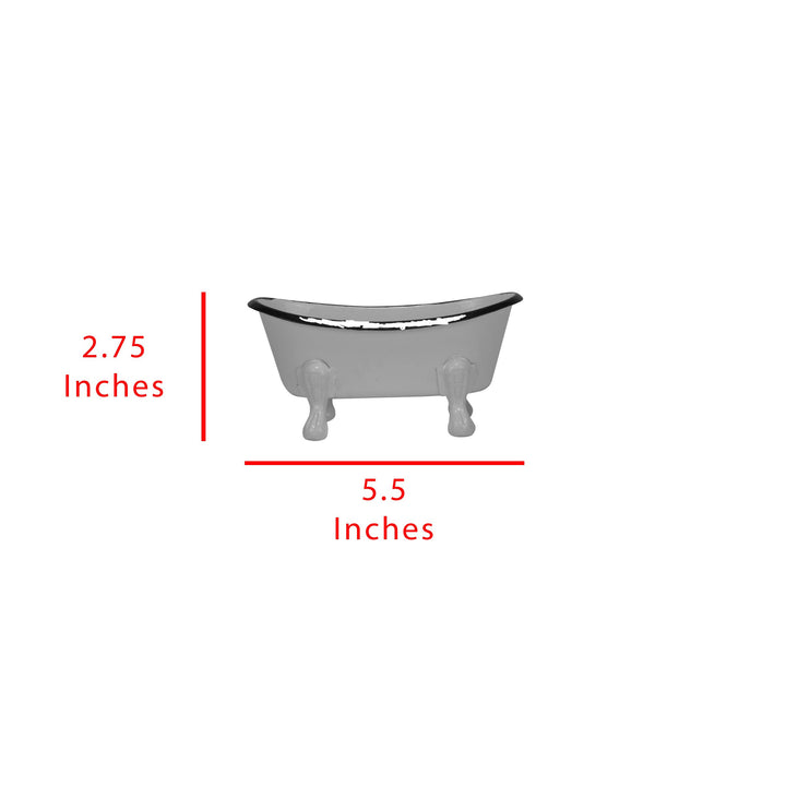 White Enamel Bathtub Soap Dish