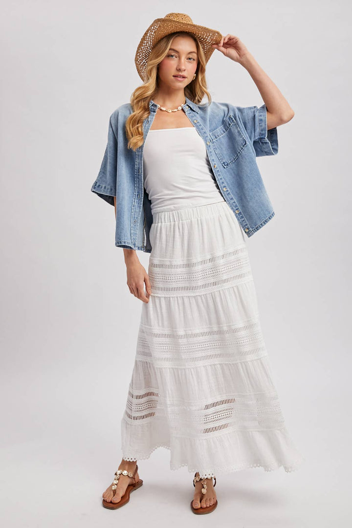 Bluivy Light Wash Denim Button Down Shirt