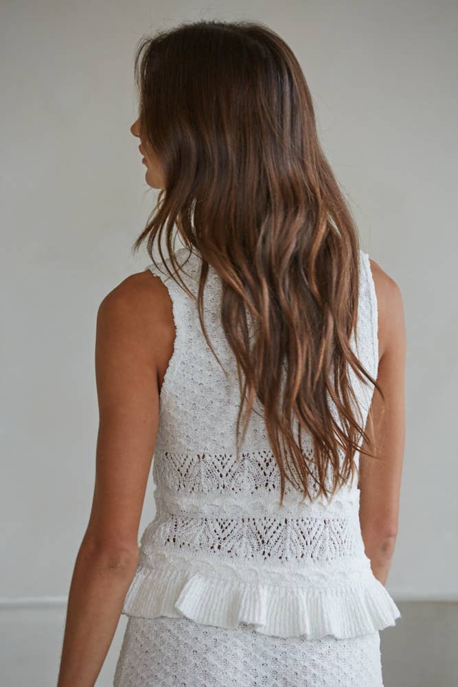 By Together - Knit Sweater Crochet Top