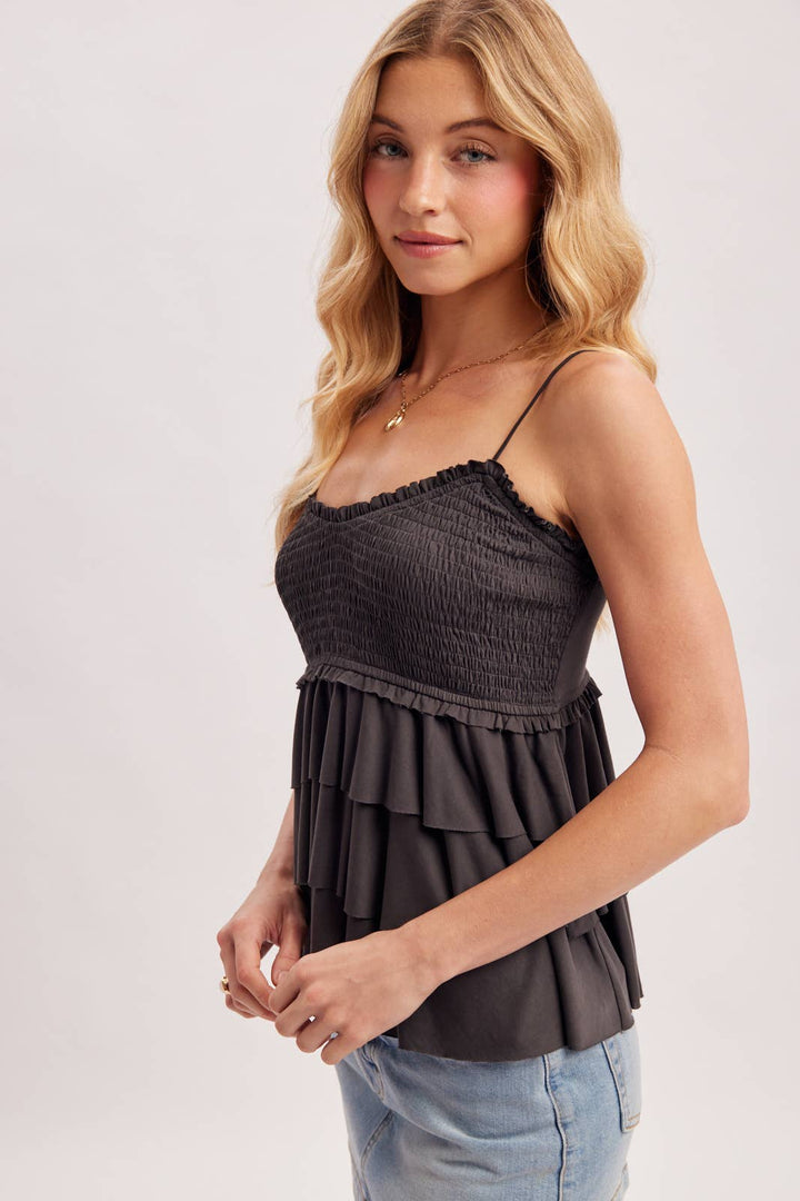 Bluivy - Ruffle Babydoll Cami in ash 4