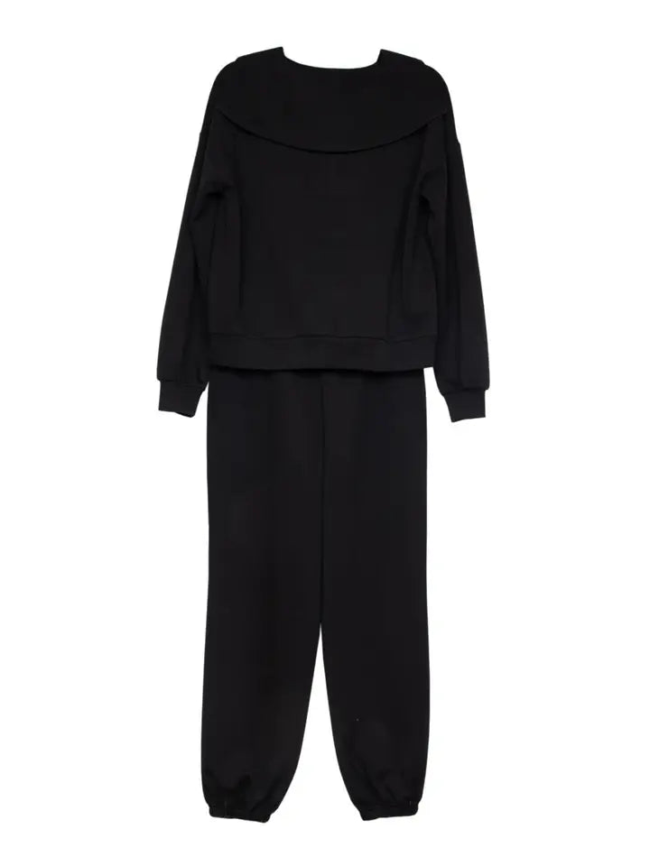 Katydid Black Scuba Athletic Sweater and Pants Set4