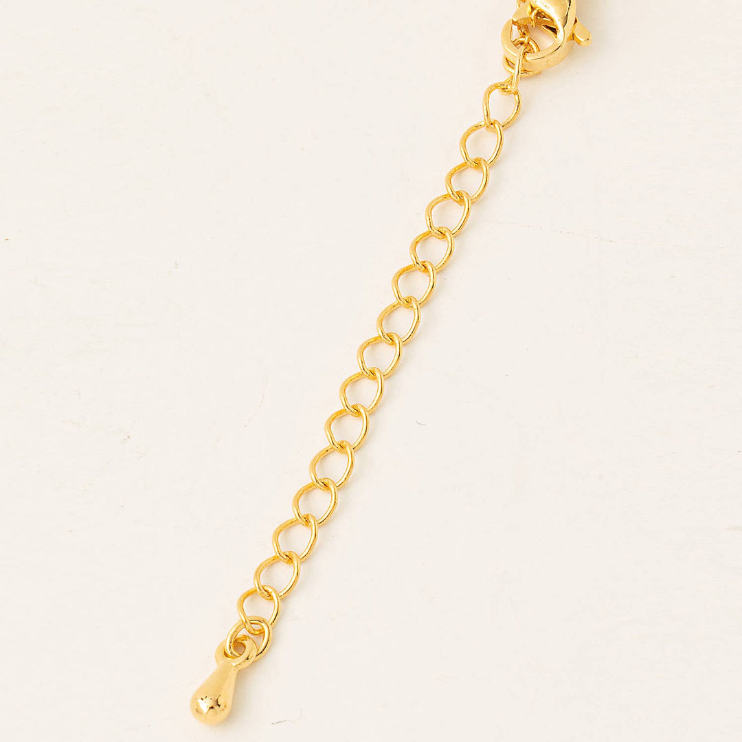 Dainty Saturn Station Chain Necklace