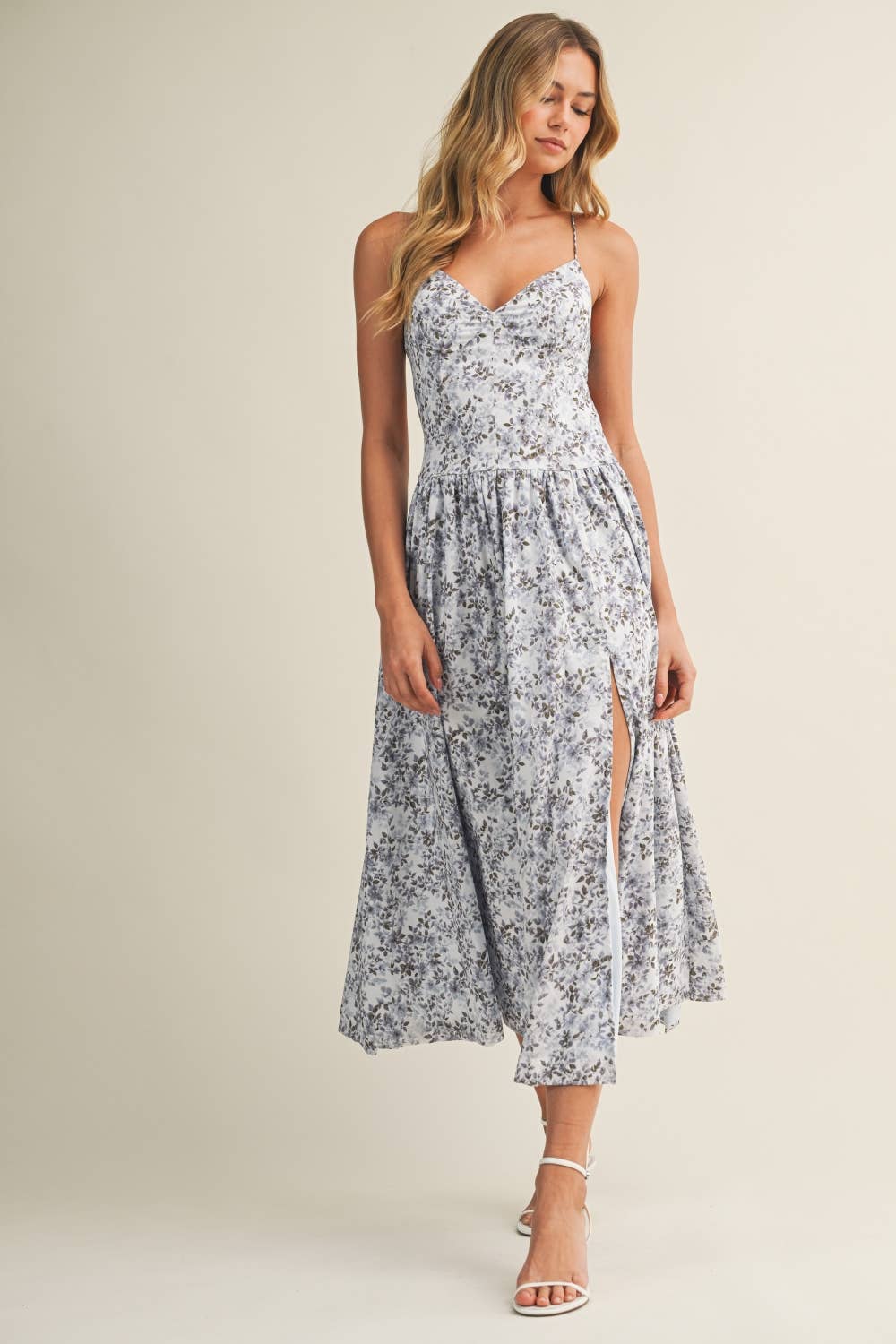 Klesis - Tied Midi Dress Blue 1