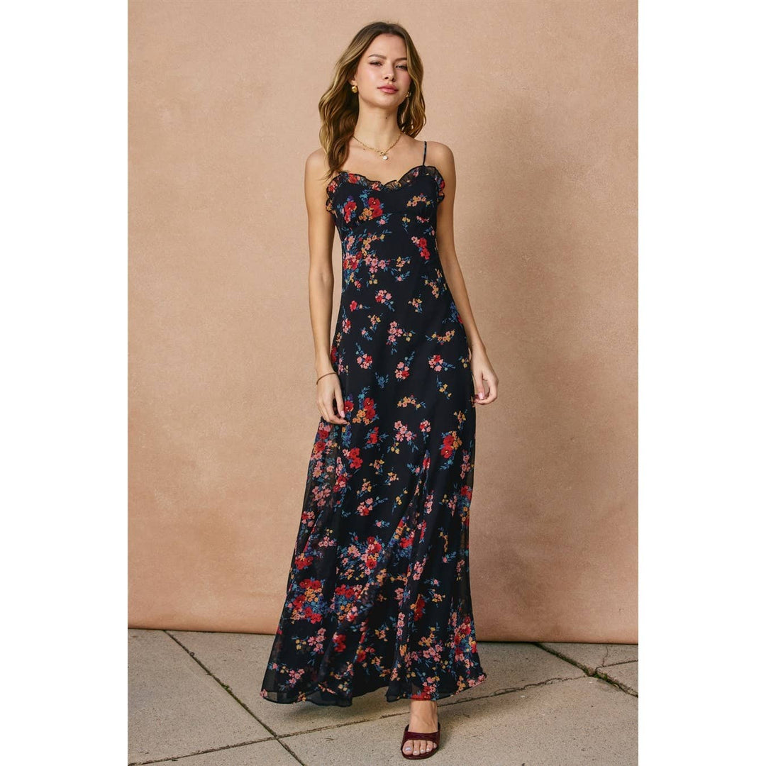 Dress Forum In A Mood Chiffon Maxi Dress Nightfall Bloom