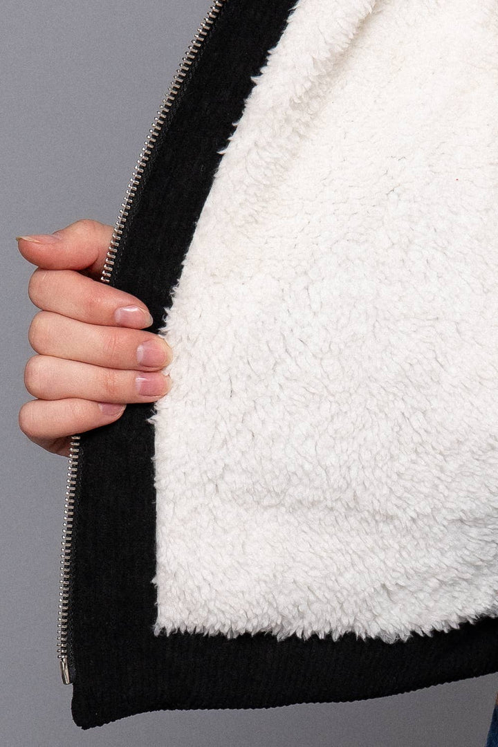 Corduroy Puffer Vest Black 6