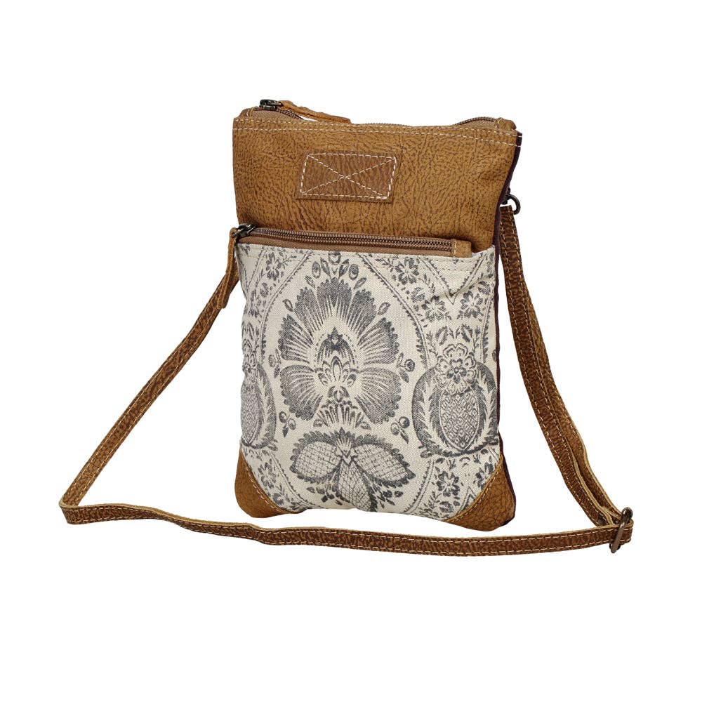 Myra Soul Searcher small canvas and leather crossbody bag - Back View