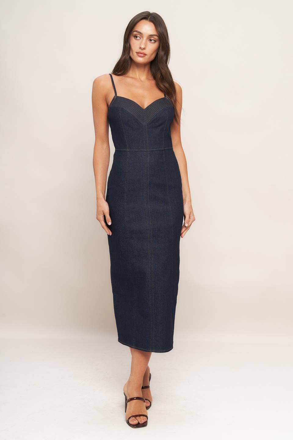 Denim Midi Dress 1