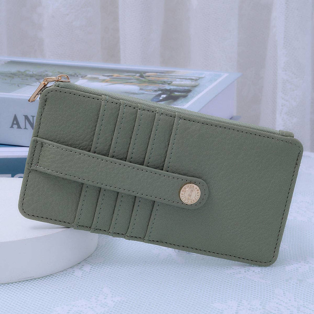 MiMi Wholesale - Saige Slim Cardholder Wallet in Sage