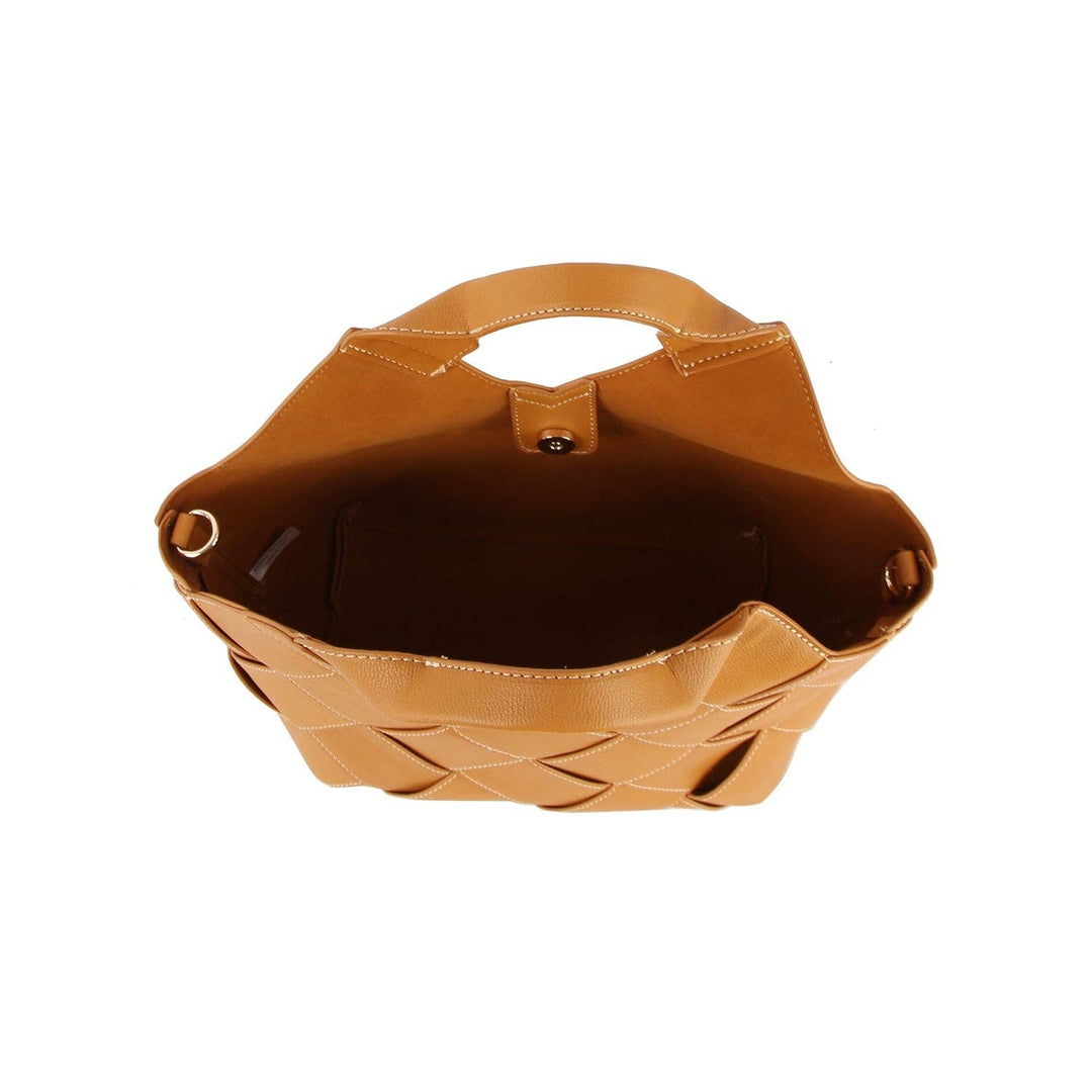 Handbag Factory Corp Basket Shape Tote and Wallet brown 3