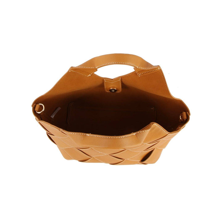 Handbag Factory Corp Basket Shape Tote and Wallet brown 3