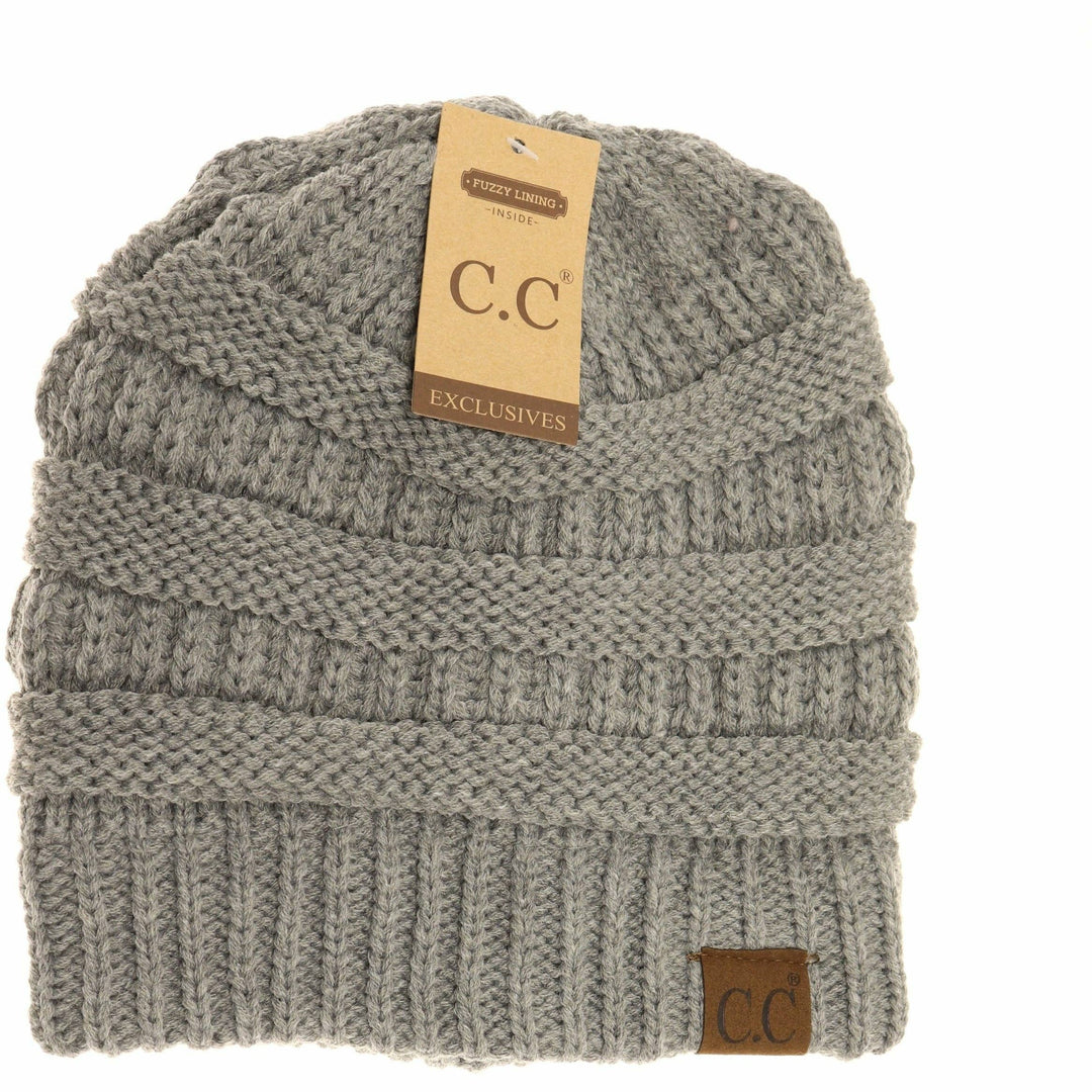 C.C Beanie Fuzzy Lined Cc Beanie Hat25