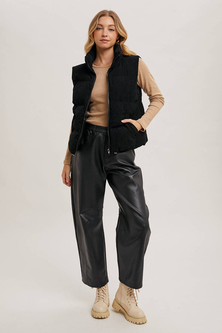 Bluivy Corduroy Quilted Puffer Vest