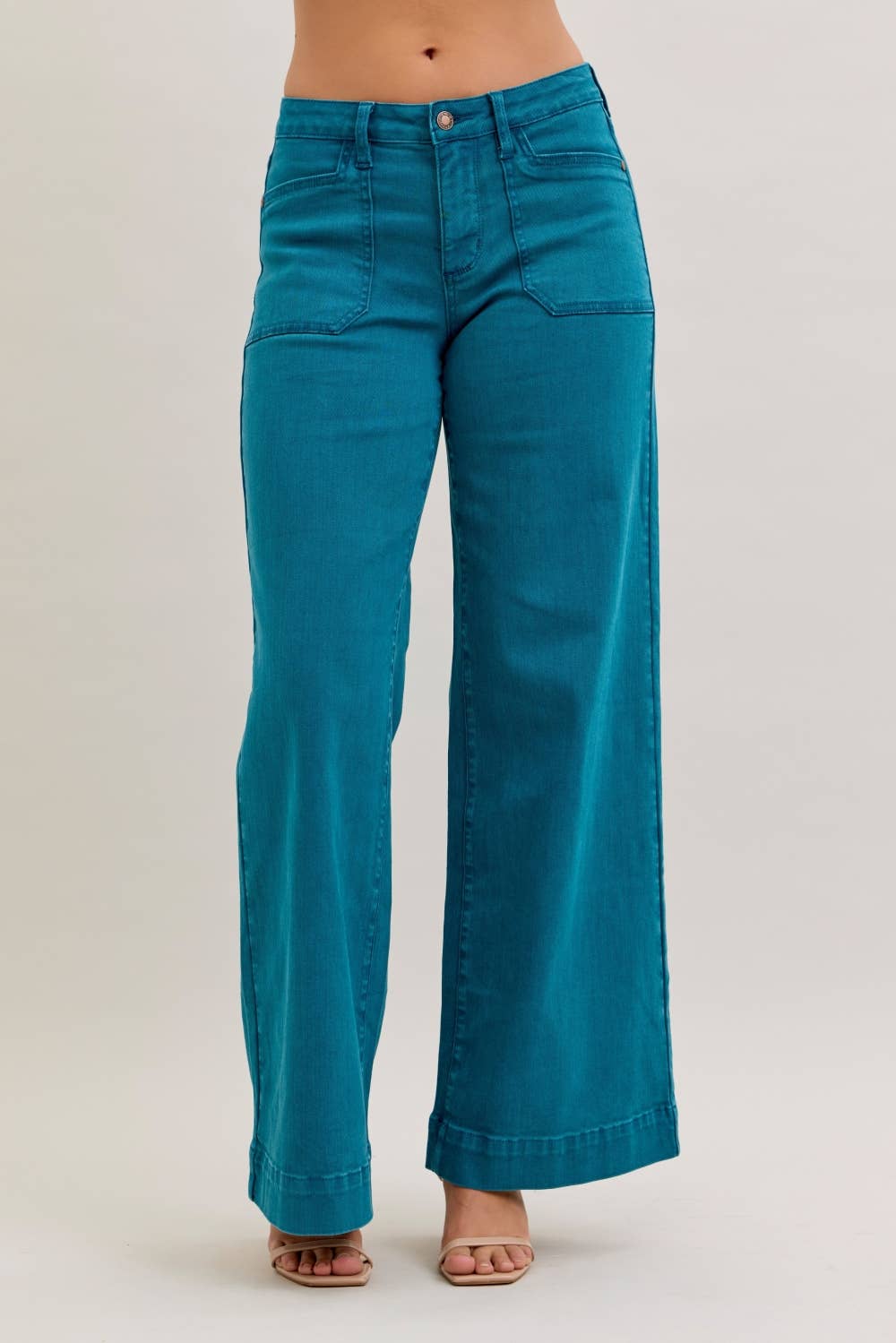 Judy Blue Jeans - Mr. Utility Wide Leg Jeans Teal 2