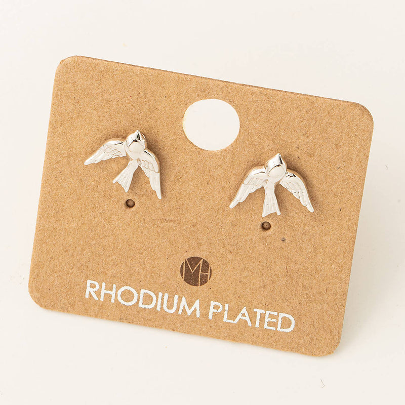 Fame Accessories - Mini Bird Stud Earrings