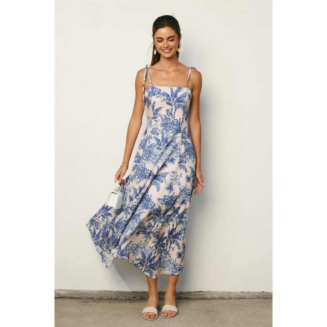 Dress Forum Laguna Palm Midi Dress Vieste Blue