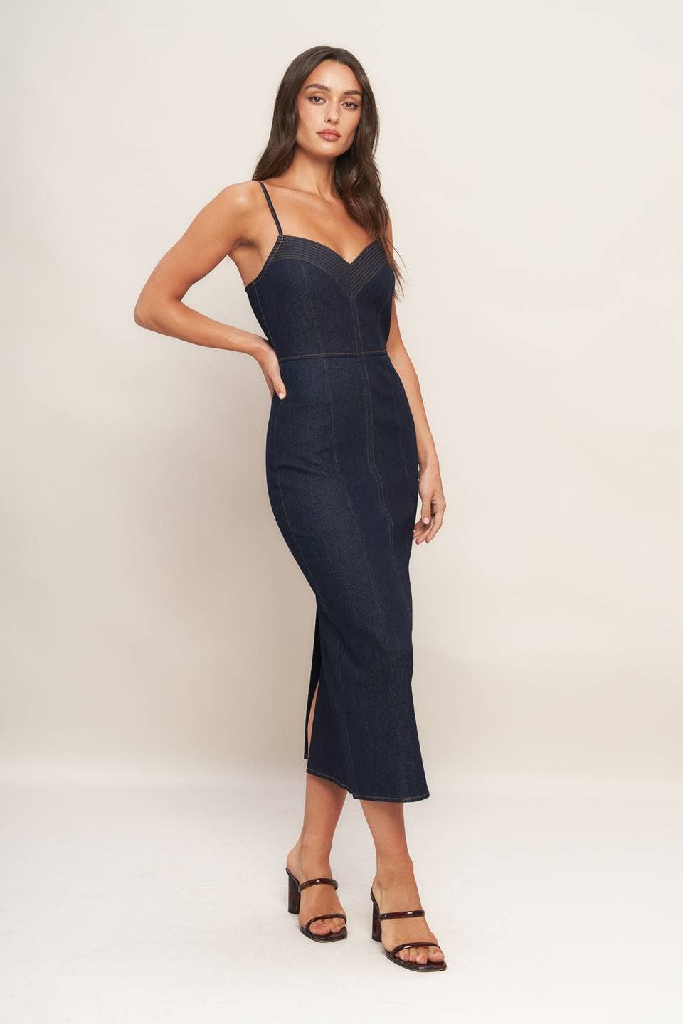 Denim Midi Dress 2