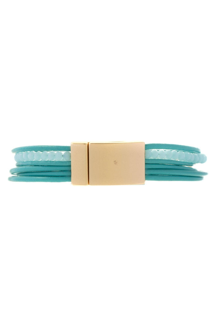 SAACHI - Leather Golden Arrow Bracelet