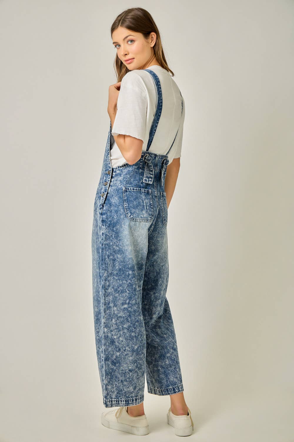 Mystree Washed Blue Denim Overalls 4