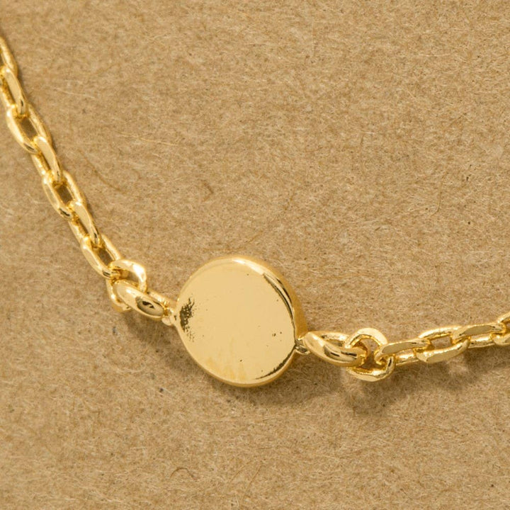 Dainty Circle Disc Station Necklace