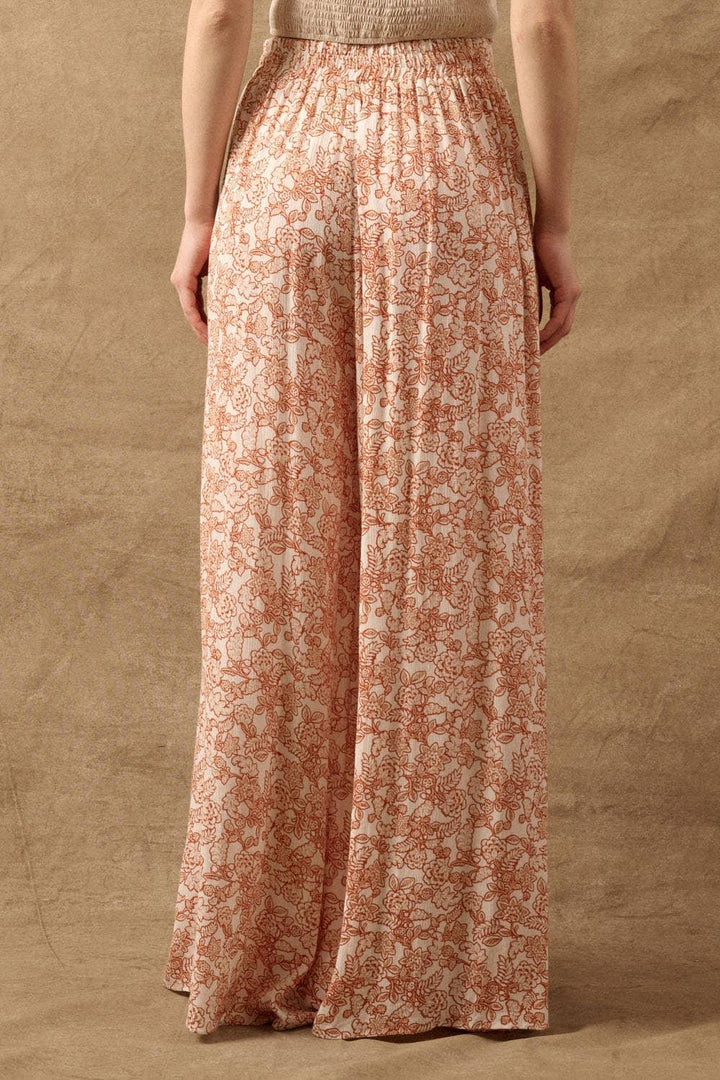 Floral High Waist Wide-Leg Flare Pants - Shop Emma's 