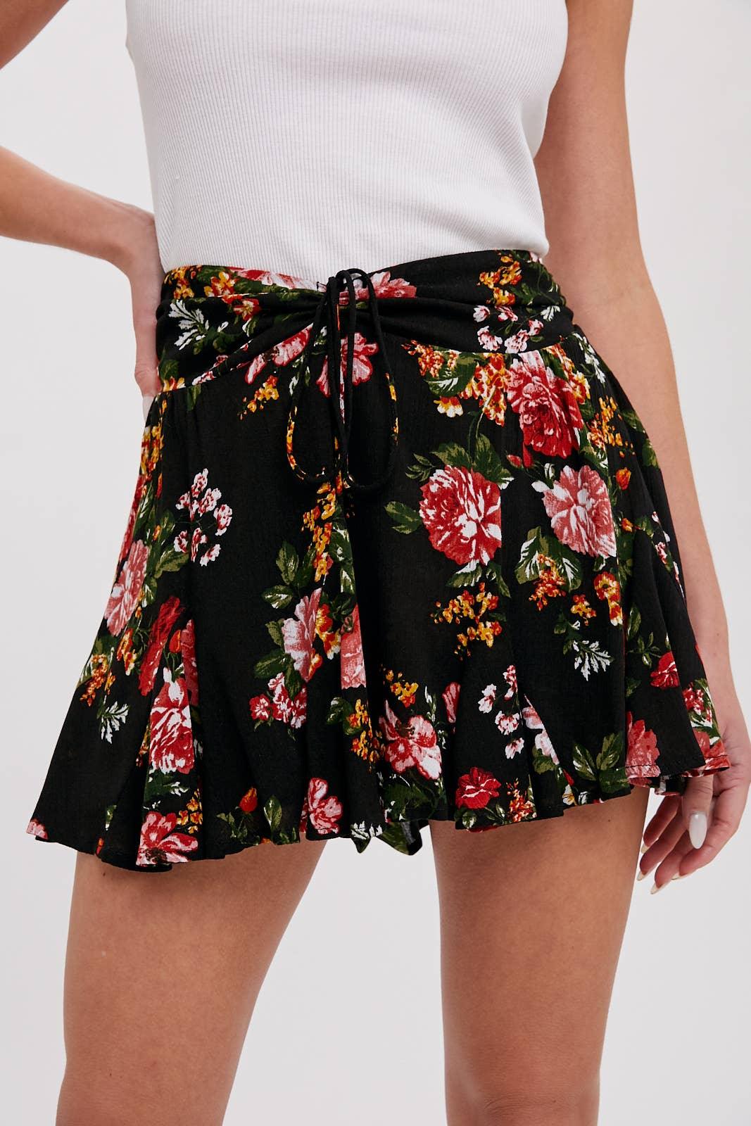 Floral Print Mini Skort - Shop Emma's 