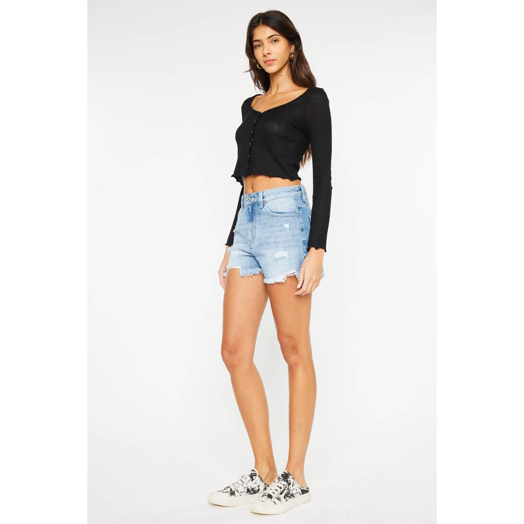 High Rise Denim Shorts - Shop Emma's 