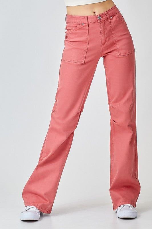 High Rise Wide Straight Jeans - Shop Emma's 