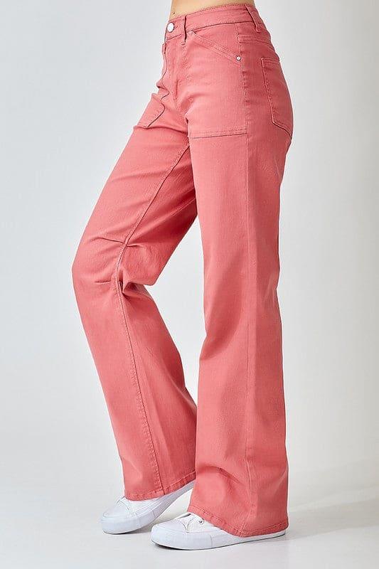High Rise Wide Straight Jeans - Shop Emma's 