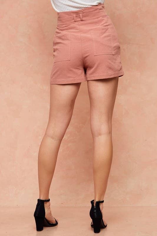 High Waist Belted Shorts - Shop Emma's 