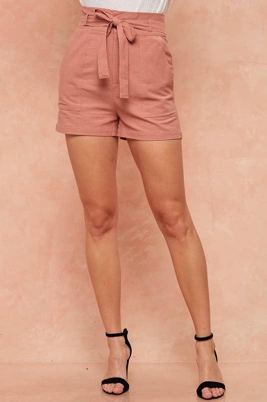 High Waist Belted Shorts - Shop Emma's 