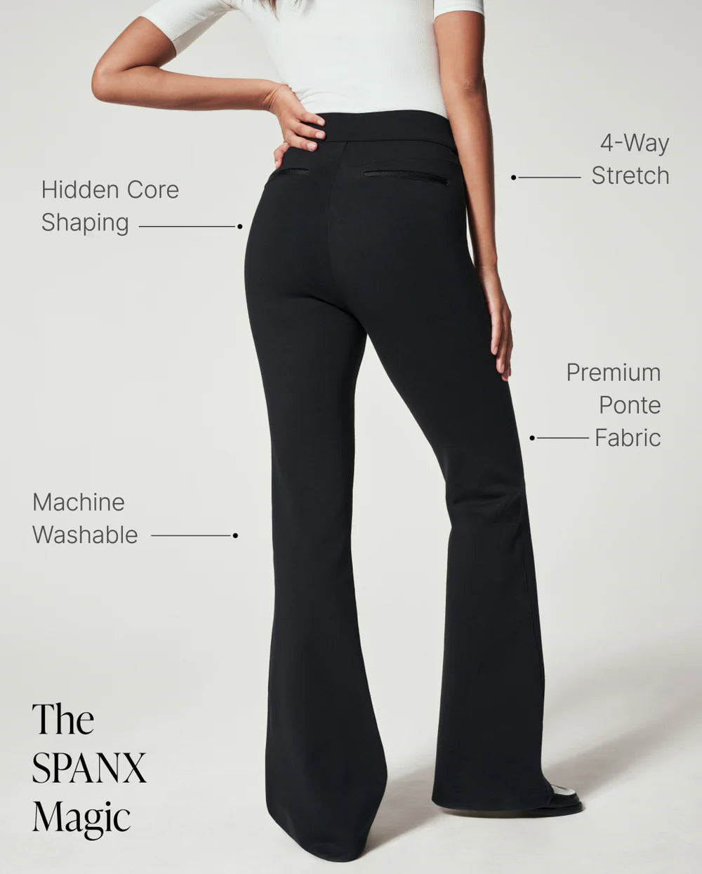 Spanx High Rise Flare Ponte Pant XL / Black Spanx High Rise Flare Ponte Pant XL / Black