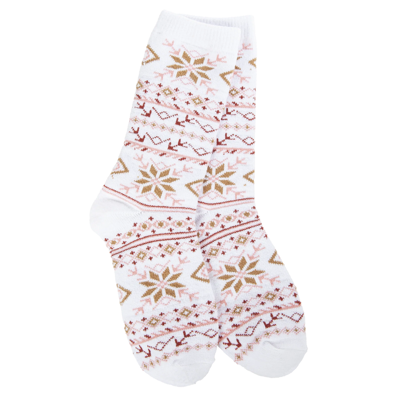 Holiday Mini Crew Sock Fair Isle White - Shop Emma's 