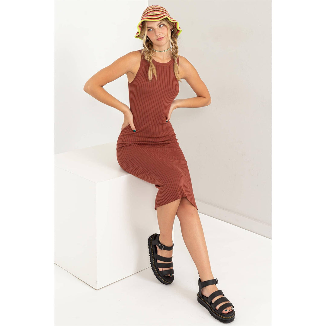 Hyfve Ribbed Midi Dress