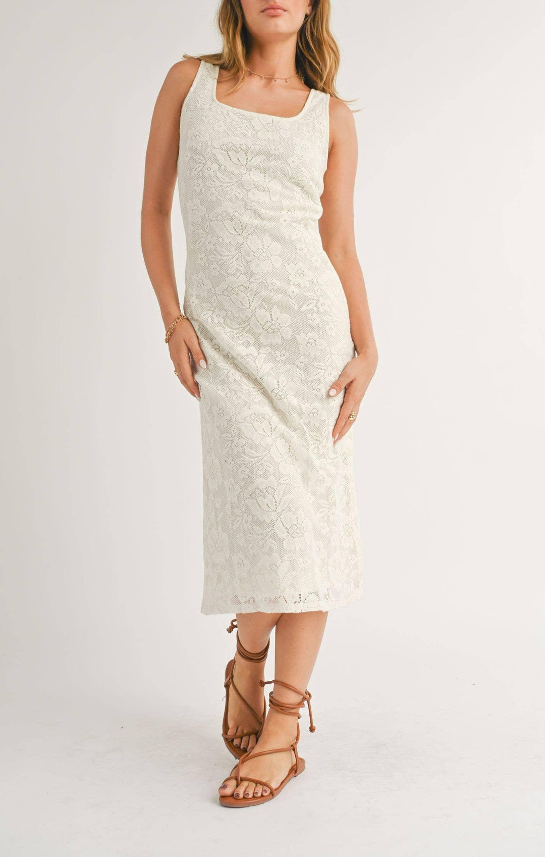 In Full Swing Lace Knit Midi Dress - Shop Emma's 