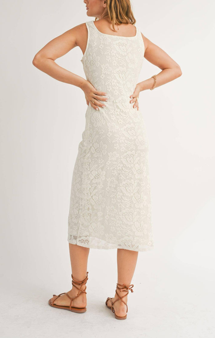 In Full Swing Lace Knit Midi Dress - Shop Emma's 