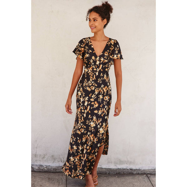 It Depends Flutter Sleeve Maxi Dress