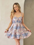 Jacquard Floral Sweetheart Mini Dress - Shop Emma's 