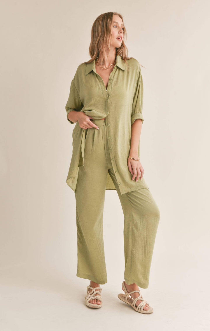 Juicy Pleated Pants: SAGE MINT - Shop Emma's 