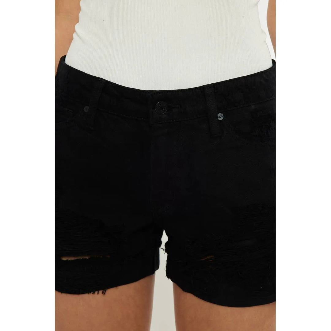 Kan Can Black Jean Shorts FINAL SALE - Shop Emma's 