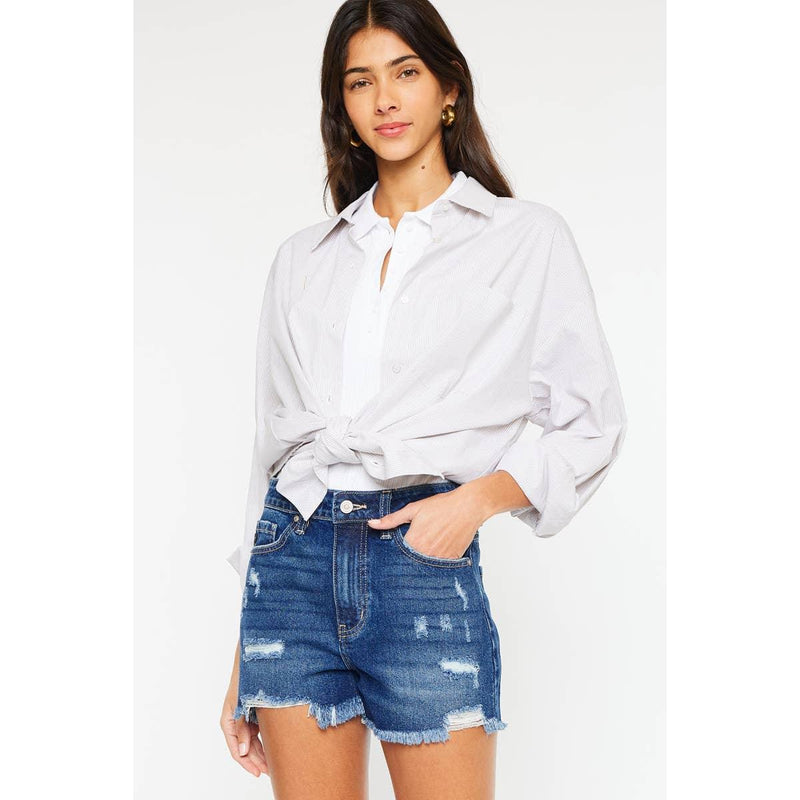 Kan Can Frayed Hem Shorts - Shop Emma's 