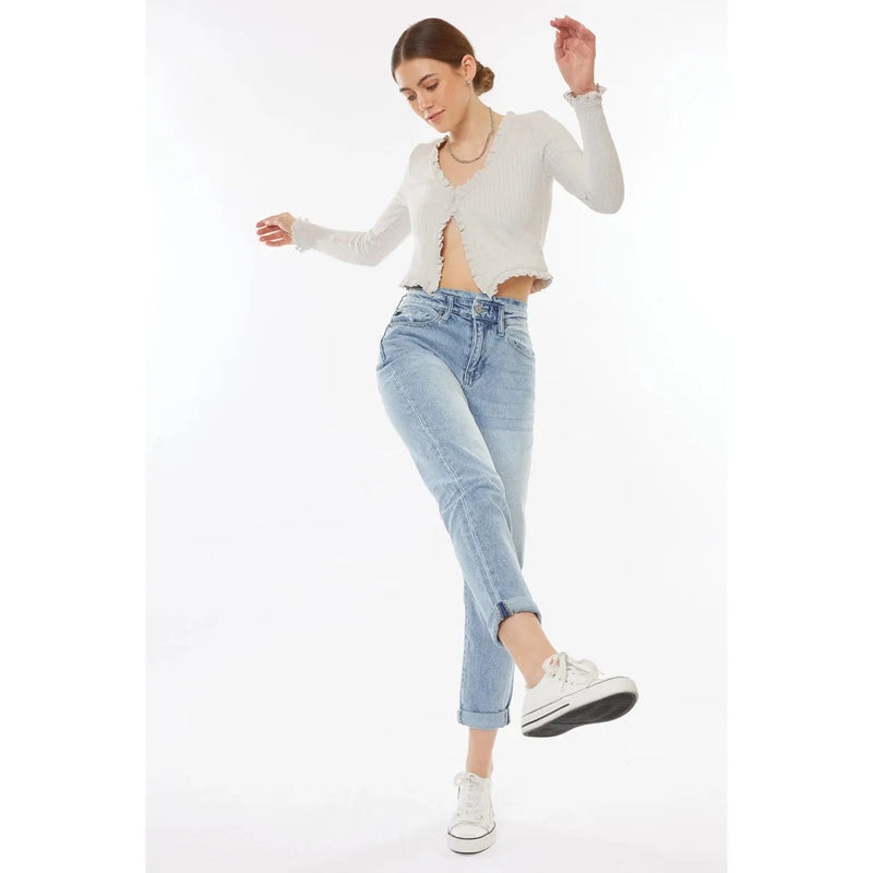 Kan can High Rise Cuffed Jeans - Shop Emma's 