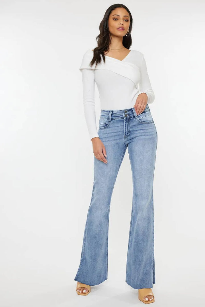 Kan Can Mid Rise Flare Jeans - Shop Emma's 