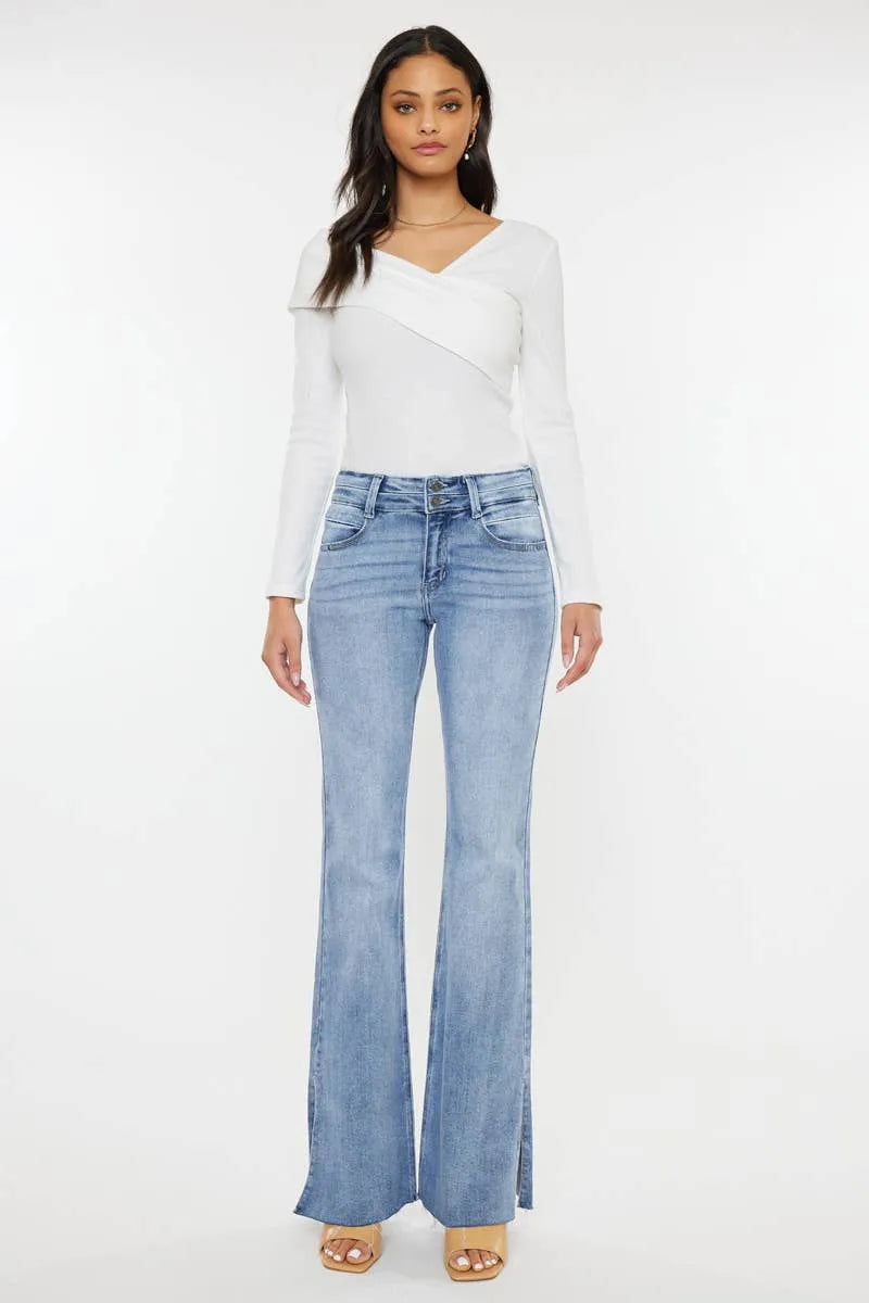 Kan Can Mid Rise Flare Jeans - Shop Emma's 