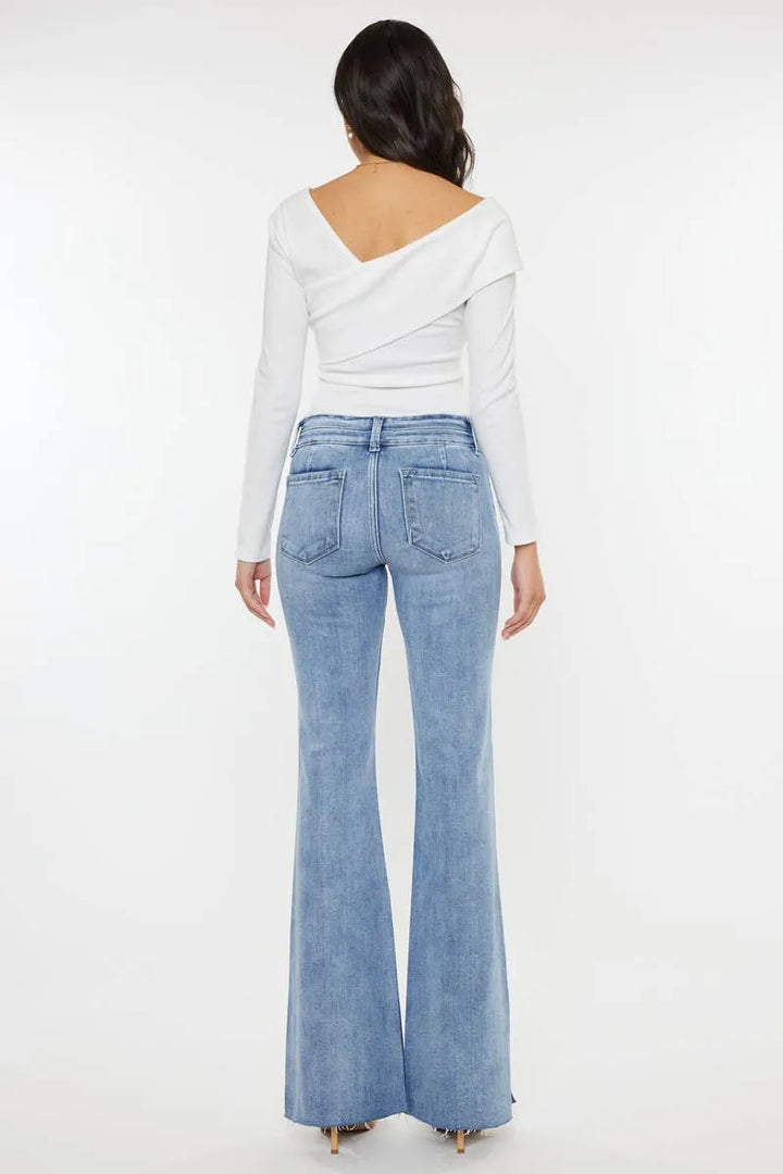 Kan Can Mid Rise Flare Jeans - Shop Emma's 