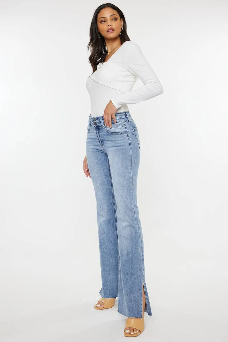 Kan Can Mid Rise Flare Jeans - Shop Emma's 